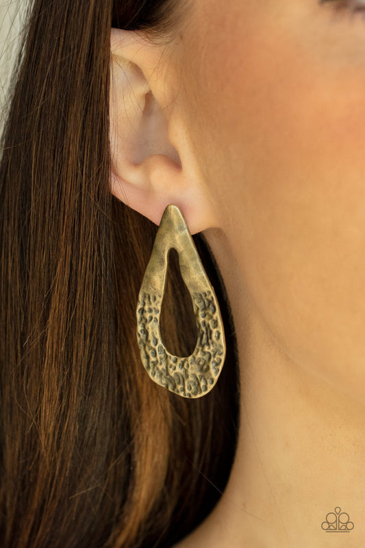 Industrial Antiquity - Brass Earring
