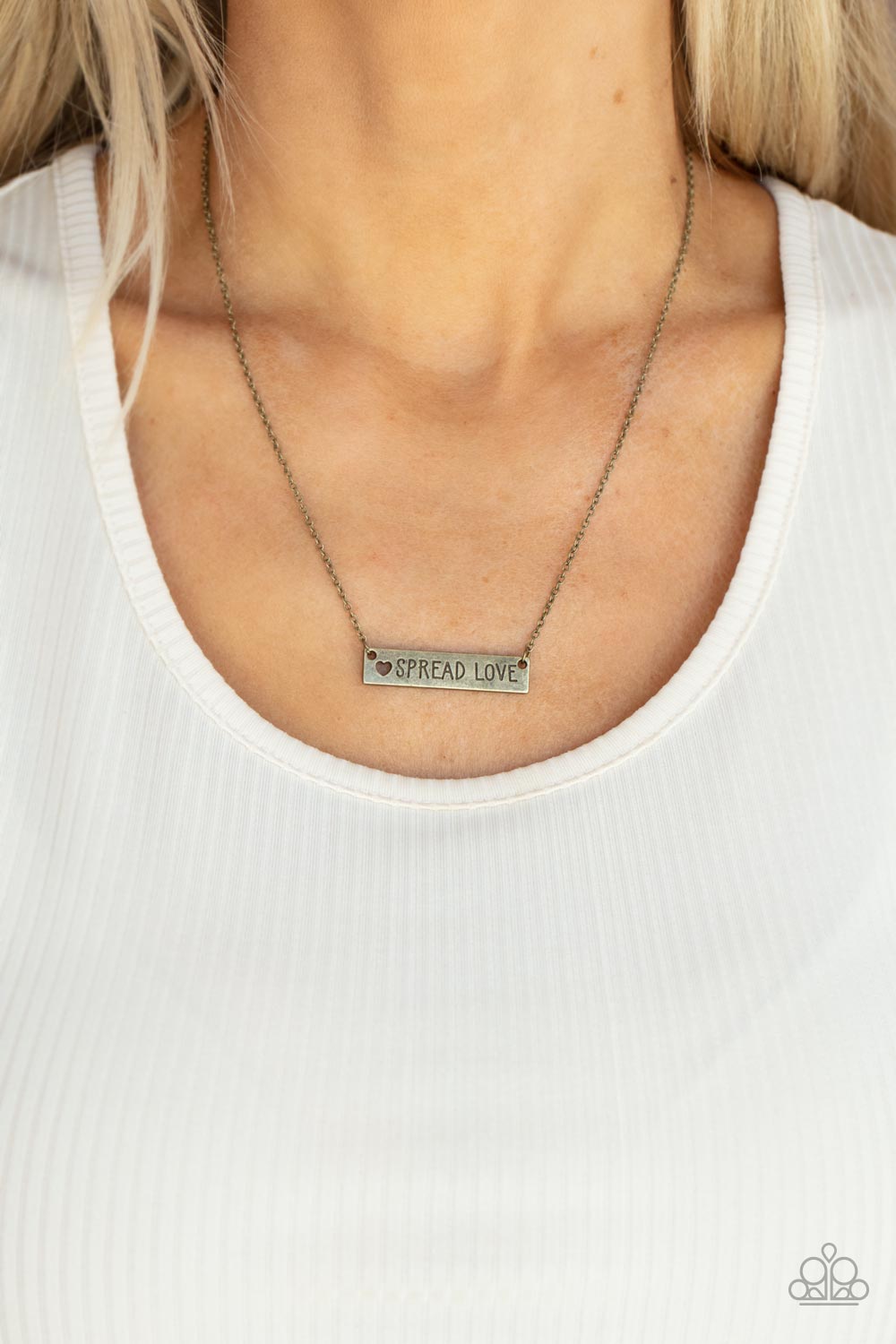 Spread Love - Brass Necklace