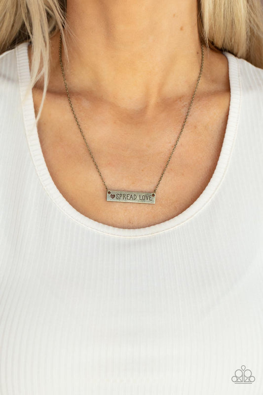 Spread Love - Brass Necklace