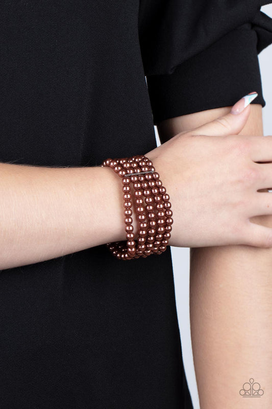 A Pearly Affair - Brown Bracelet