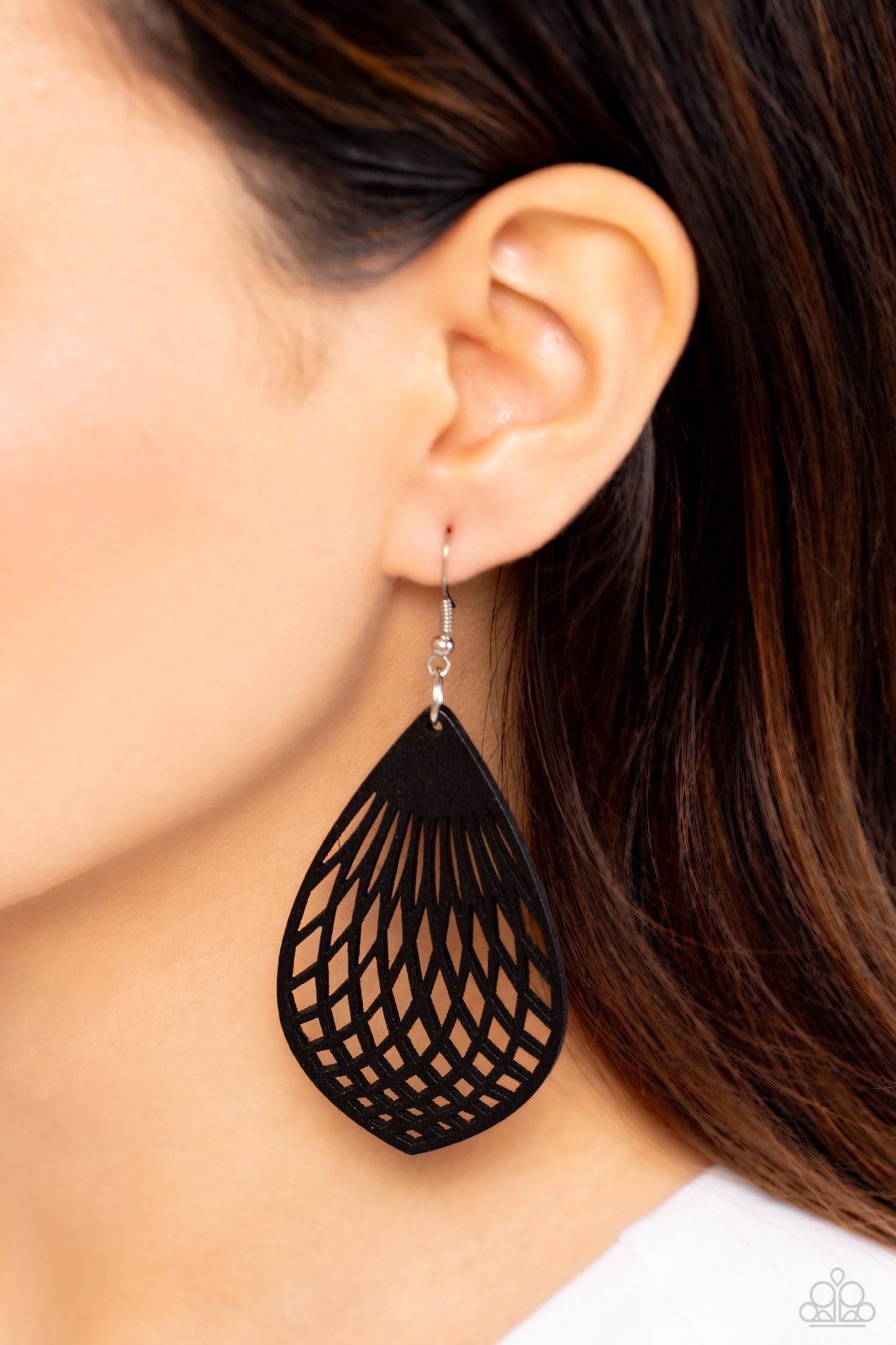 Caribbean Coral - Black Earring