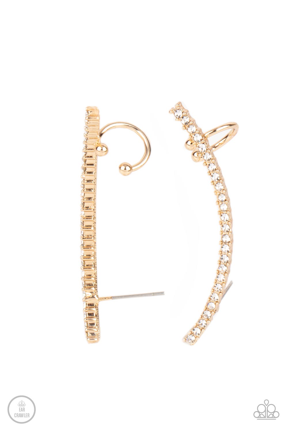 Sleekly Shimmering - Gold Earring