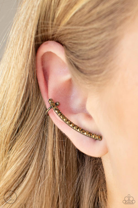 Give Me The SWOOP - Brass Post Earring Earring