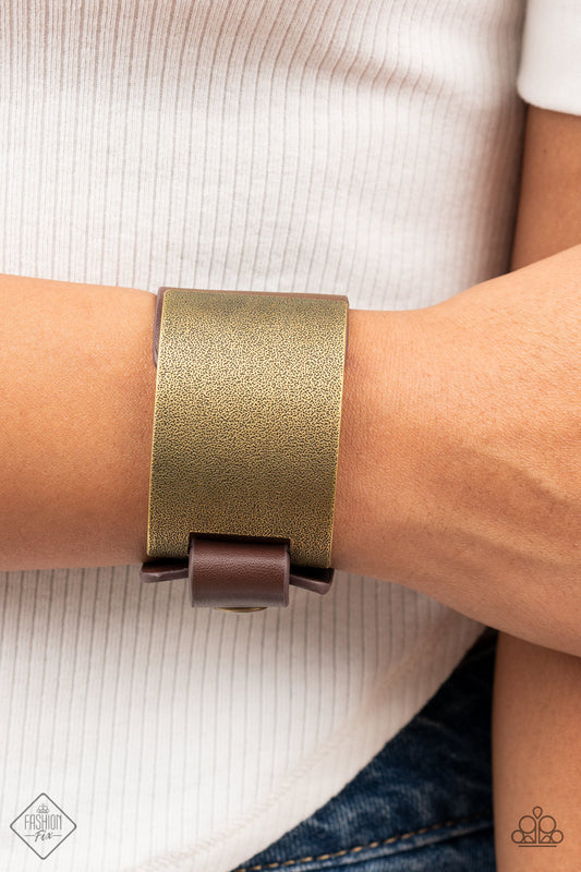 Studded Synchronism - Brass Bracelet