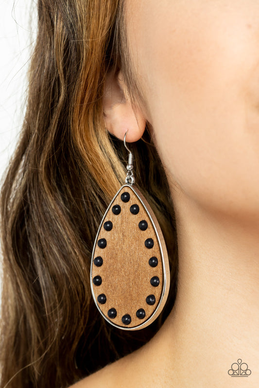 Rustic Refuge - Black Earring