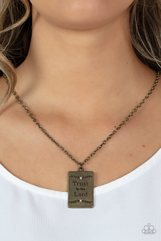 All About Trust - Brass Necklace