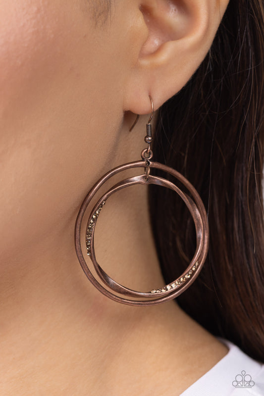 Rebel Rotation - Copper Earring