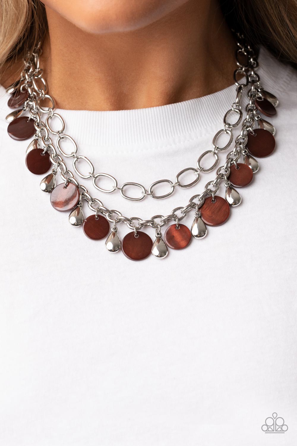 Beachfront Fabulous - Brown Necklace