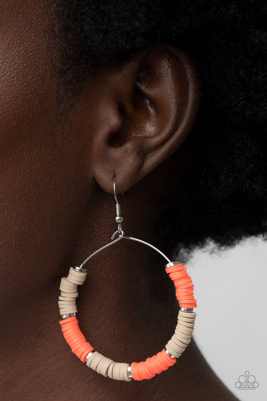 Skillfully Stacked - Orange Earring