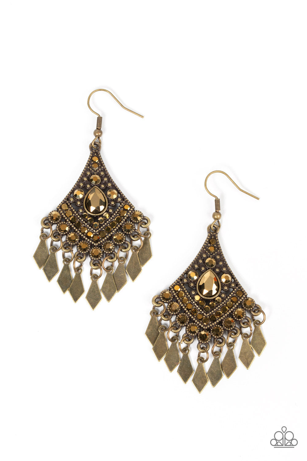 Indie Iridescence - Brass Earring