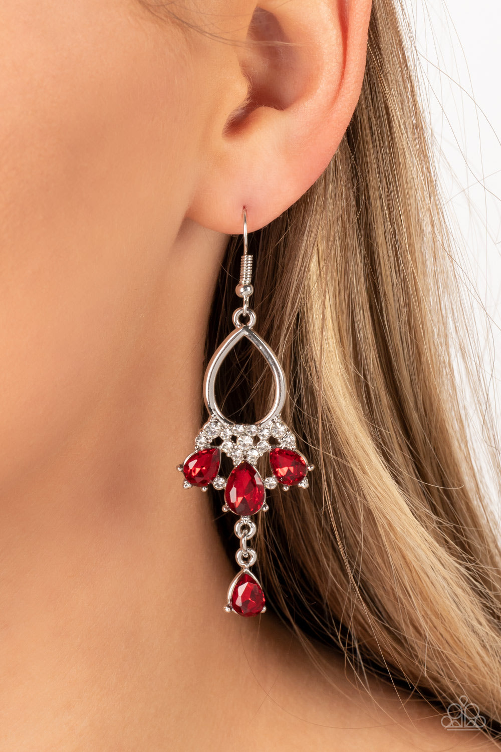 Coming in Clutch - Red Earring