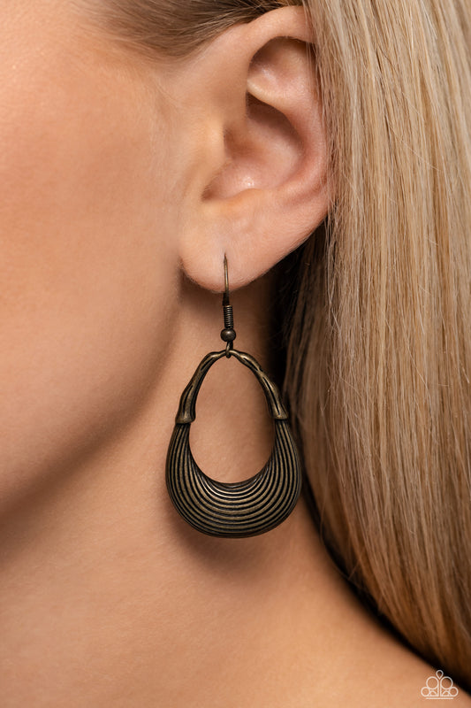 Terra Timber - Brass Earring