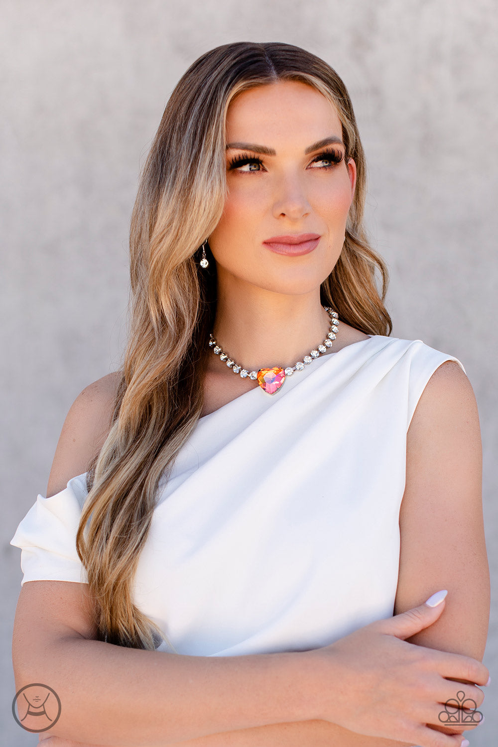 Turn Up the Luxe - White Earring