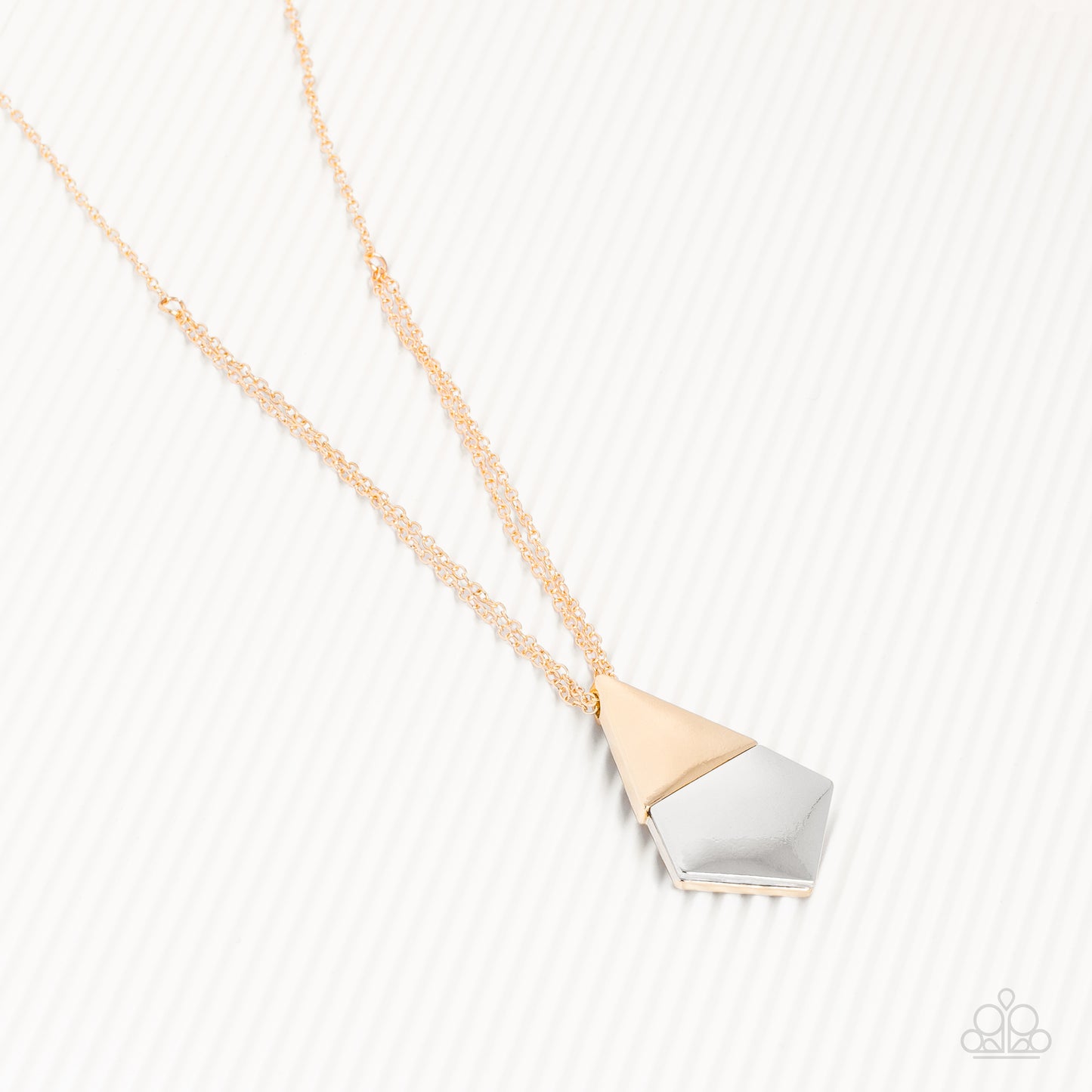 Posh Pyramid - Gold Necklace