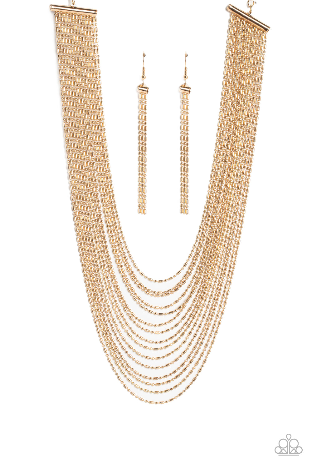 Cascading Chains - Gold Necklace