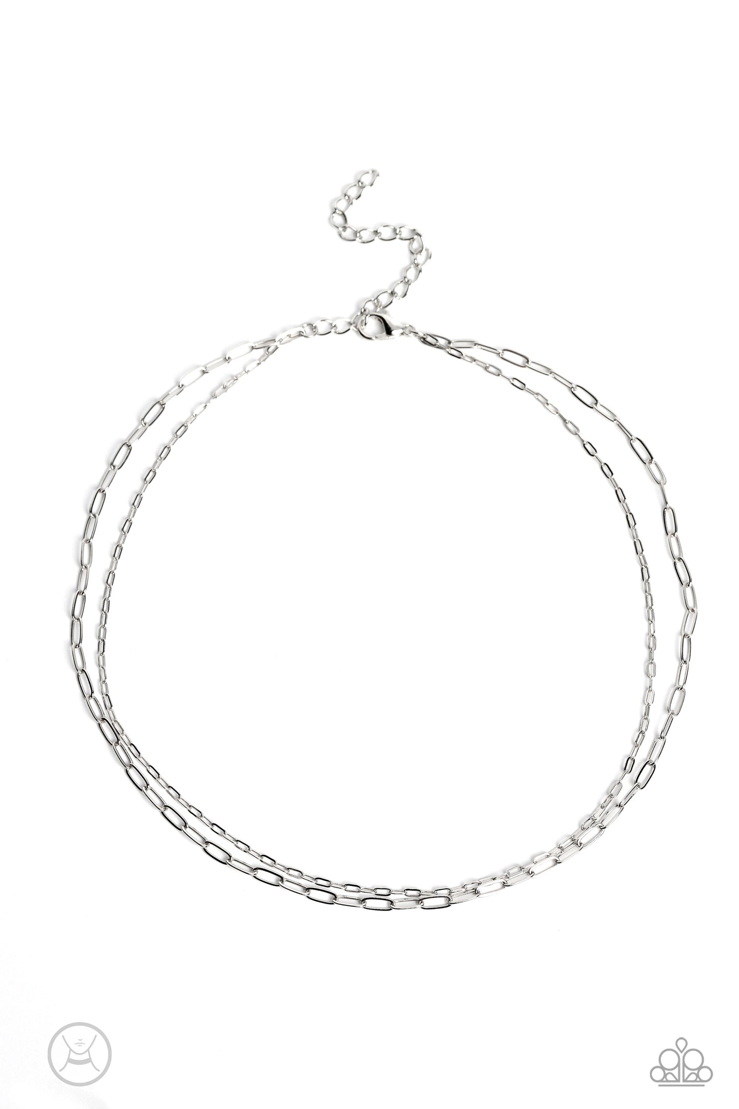 Polished Paperclips - Silver Necklace