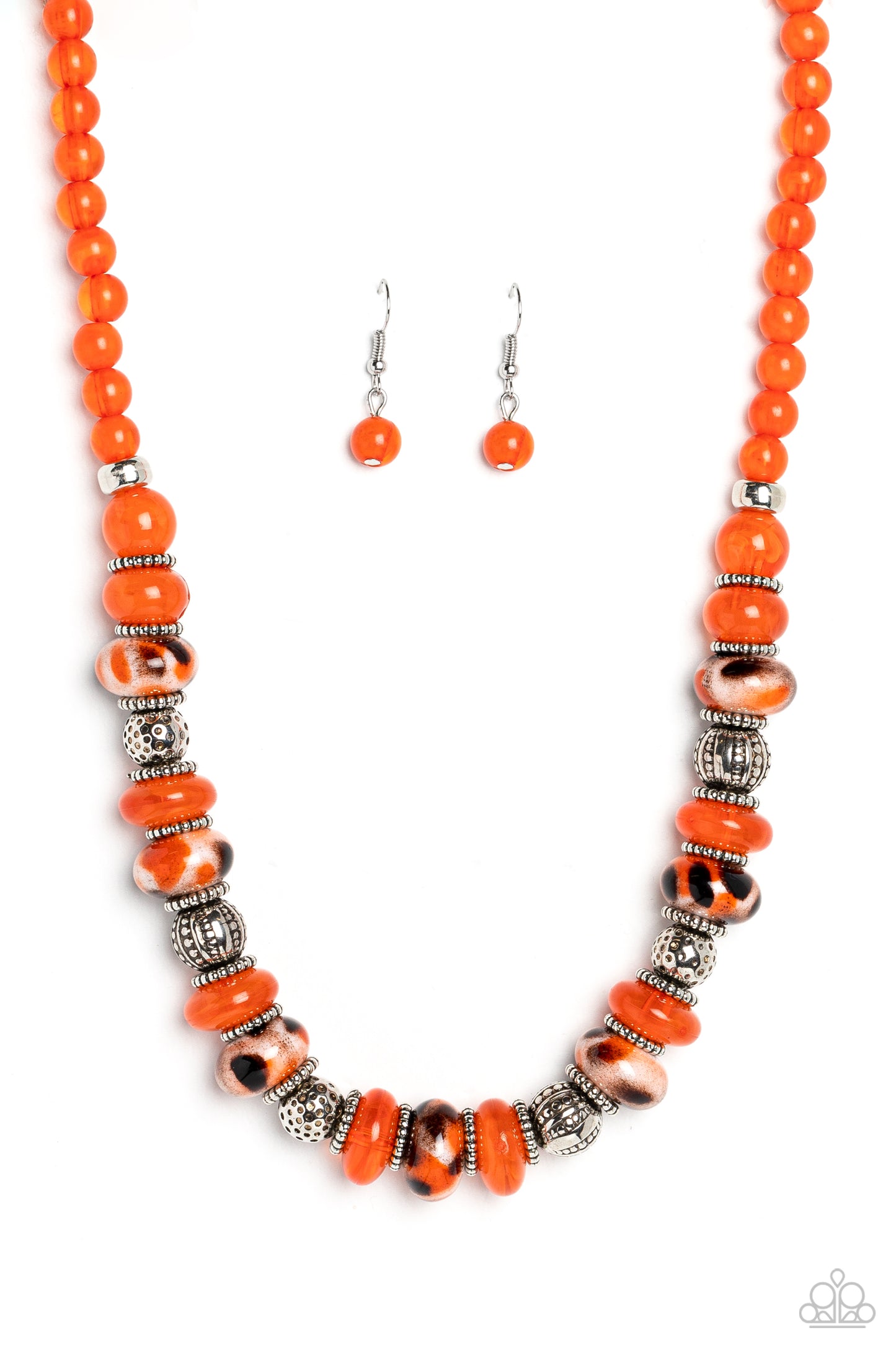 Warped Whimsicality - Orange Necklace