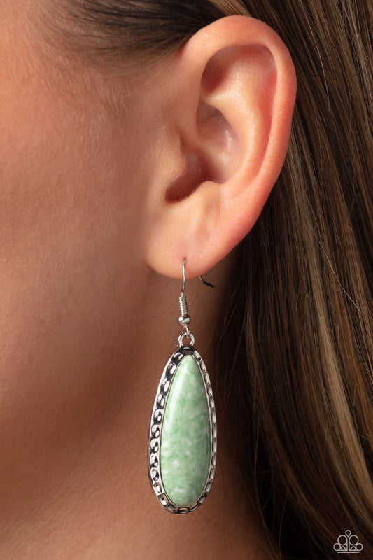 TEARDROP-Dead Dynasty - Green Earring