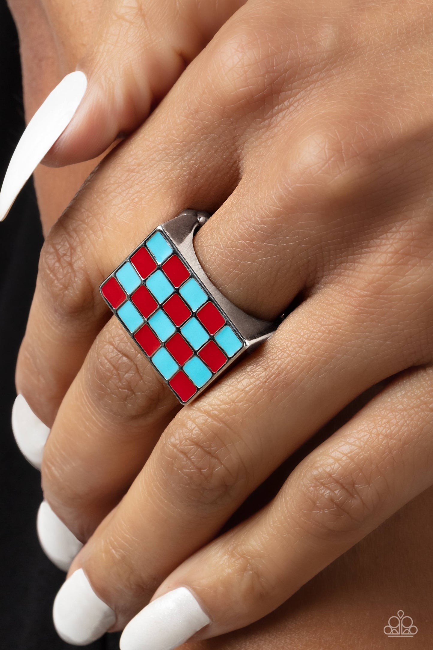 Checkerboard Craze - Red Ring