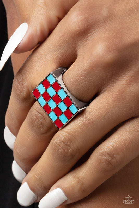 Checkerboard Craze - Red Ring