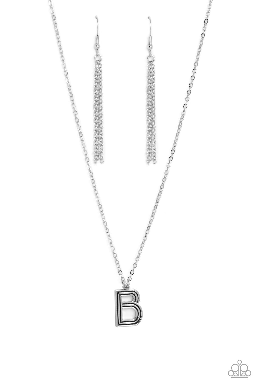 Leave Your Initials - Silver - B Necklace