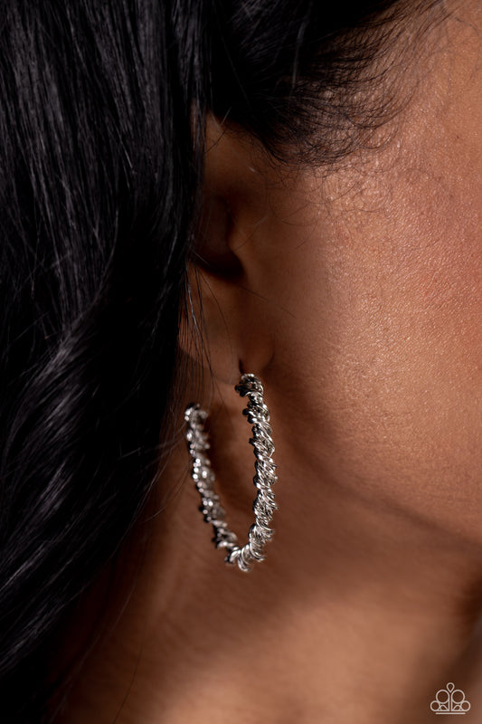 Braided Bravado - Silver Earring