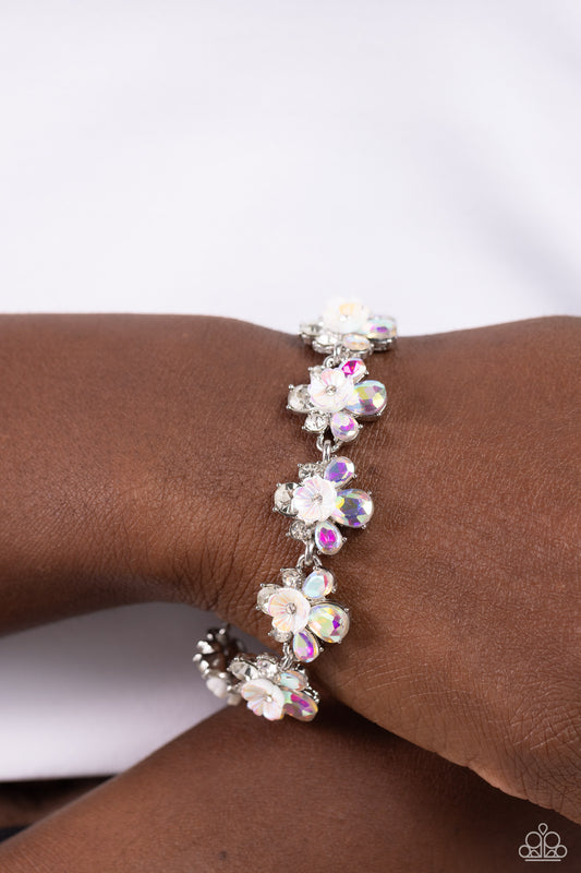 Floral Frenzy - White Bracelet