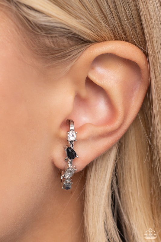 Trendy Twists - Black Earring