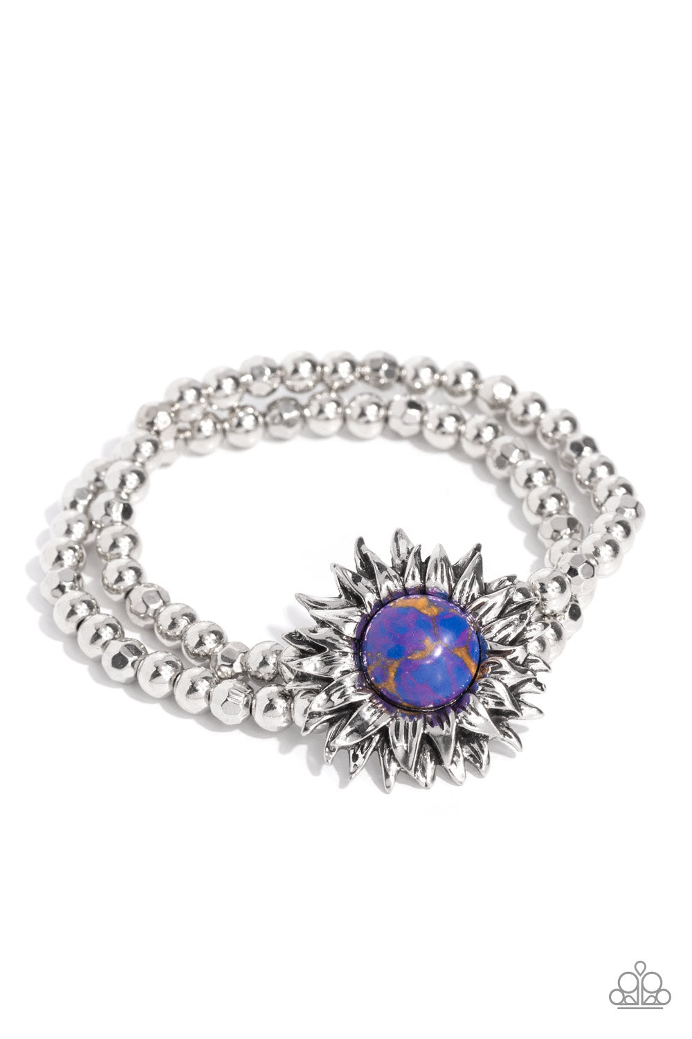 Sunflower Serenity - Purple Bracelet