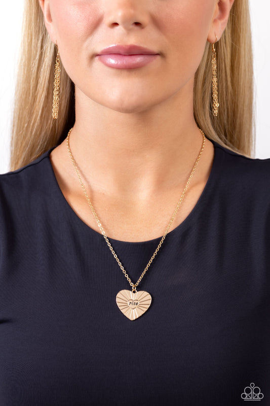 Elevated Embrace - Gold Necklace