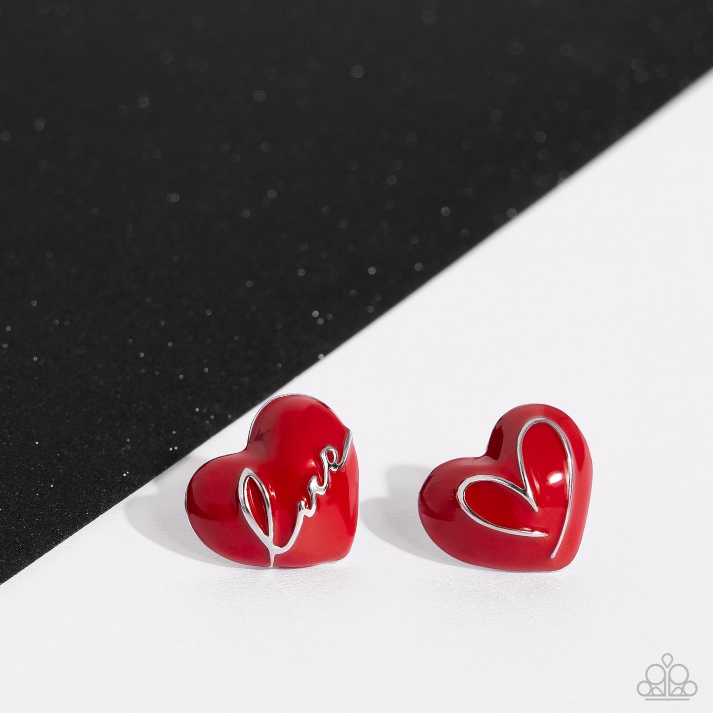 Glimmering Love - Red Earring