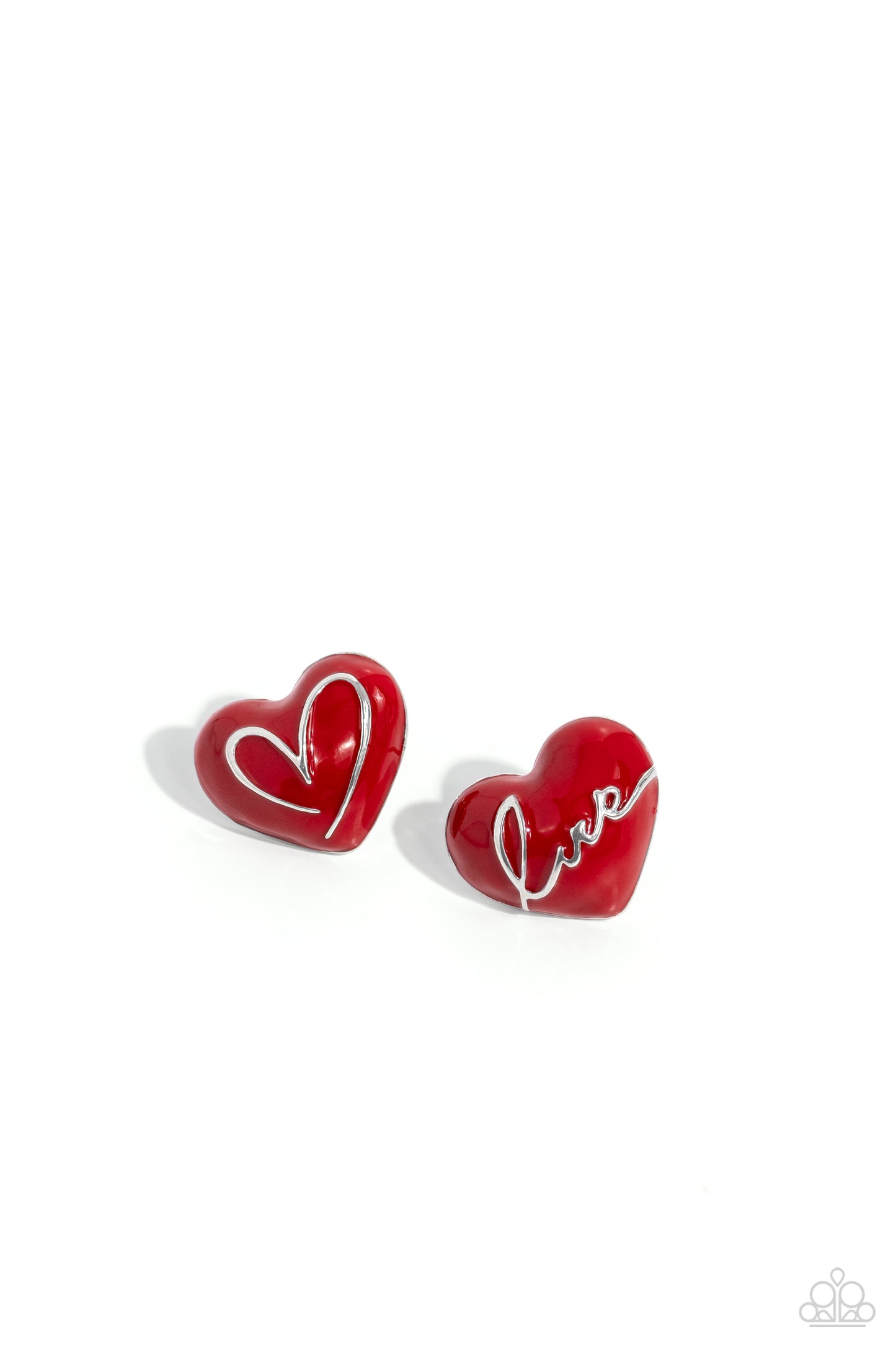 Glimmering Love - Red Earring