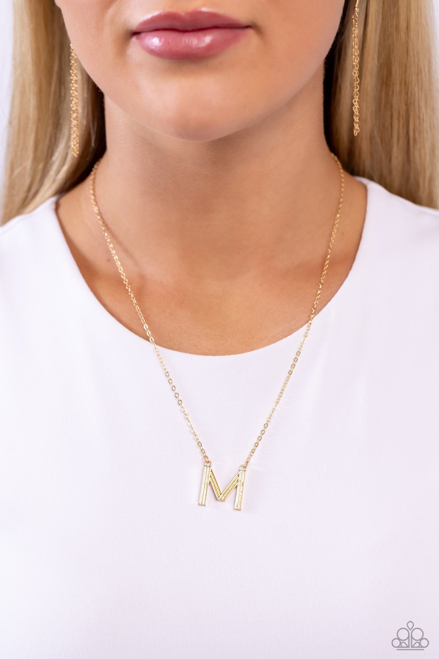 Leave Your Initials - Gold - M Necklace