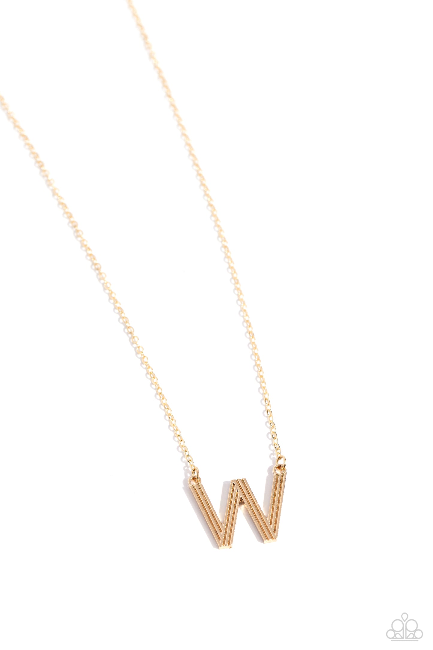 Leave Your Initials - Gold - W Necklace