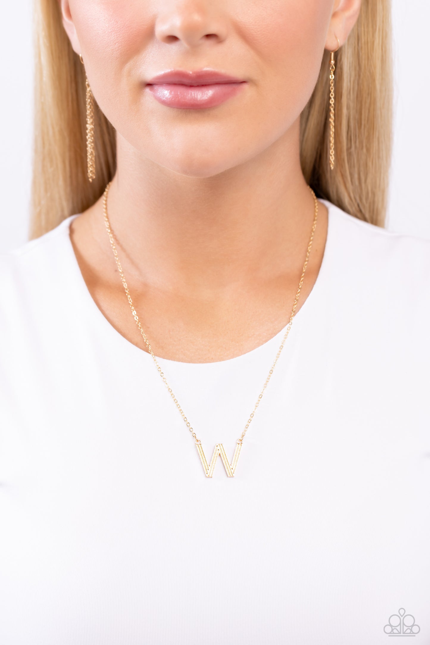 Leave Your Initials - Gold - W Necklace