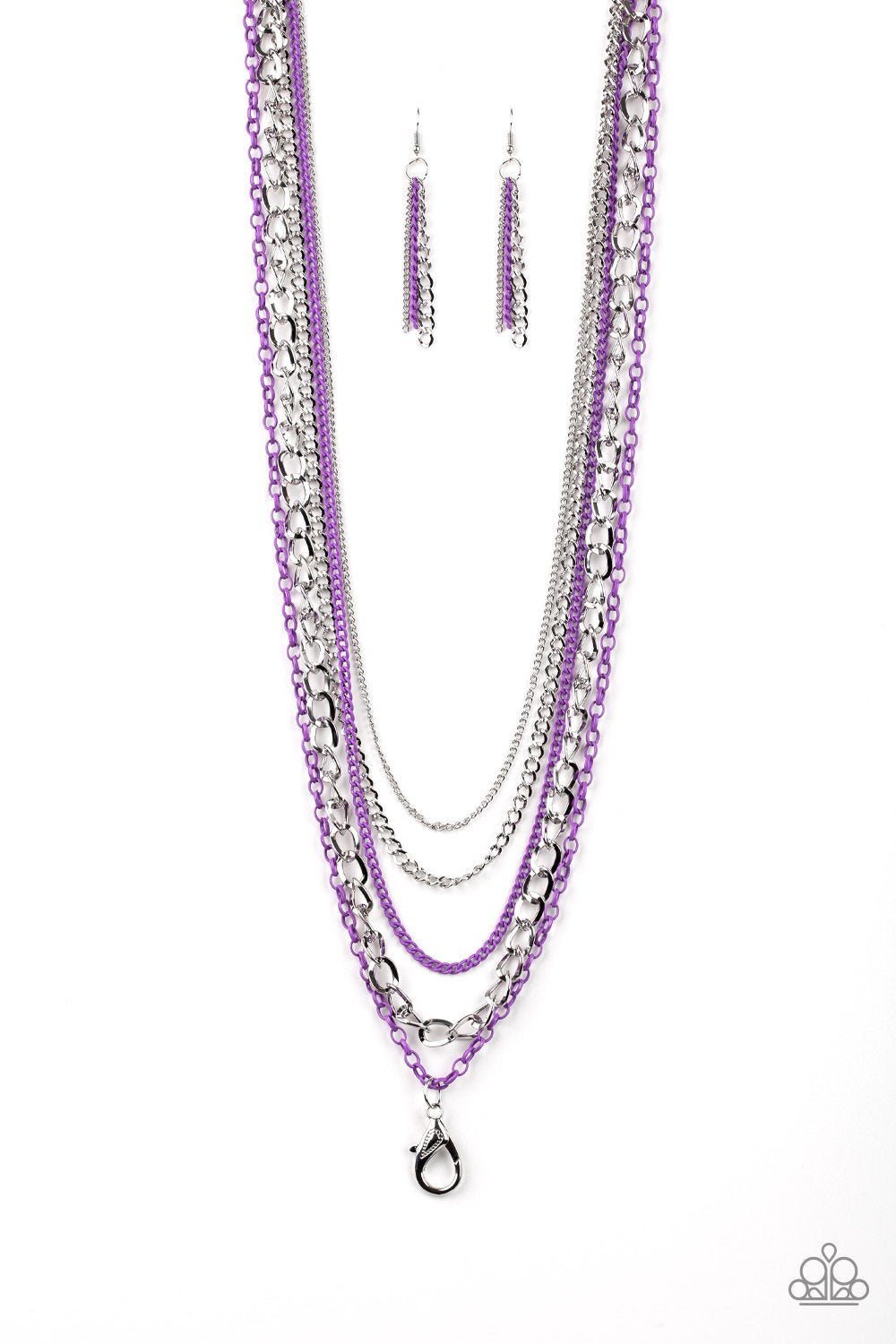 Purple Industrial Vibrance Lanyard Necklace