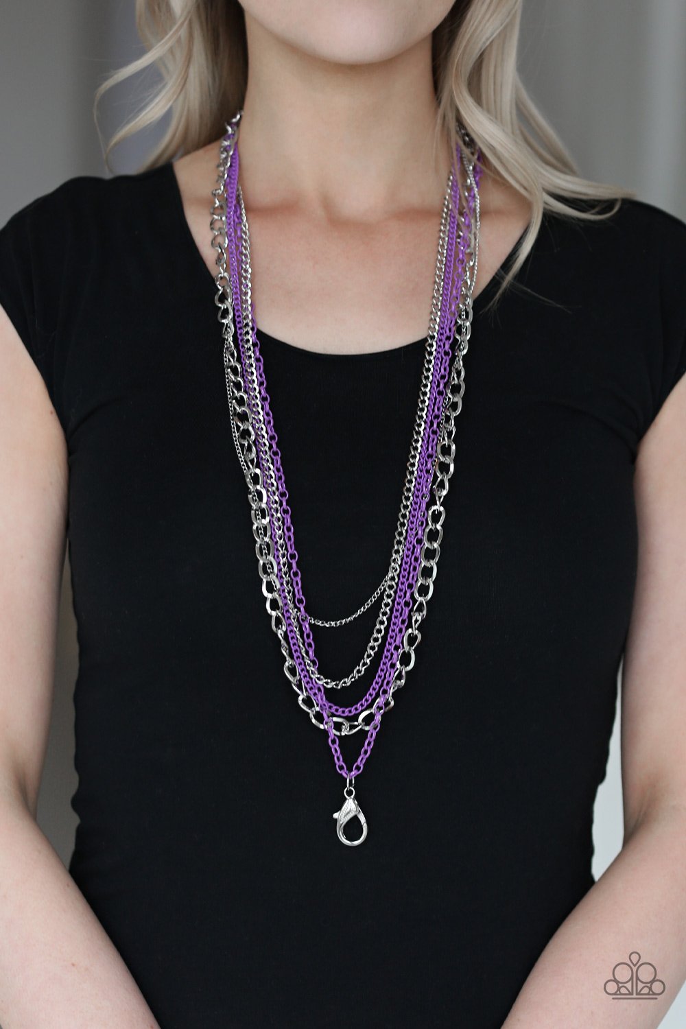 Purple Industrial Vibrance Lanyard Necklace