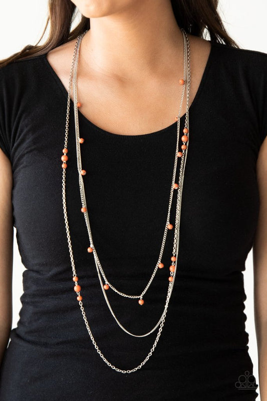 Orange Laying The Groundwork Necklace