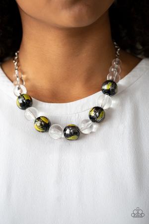 Torrid Tide - Yellow Necklace
