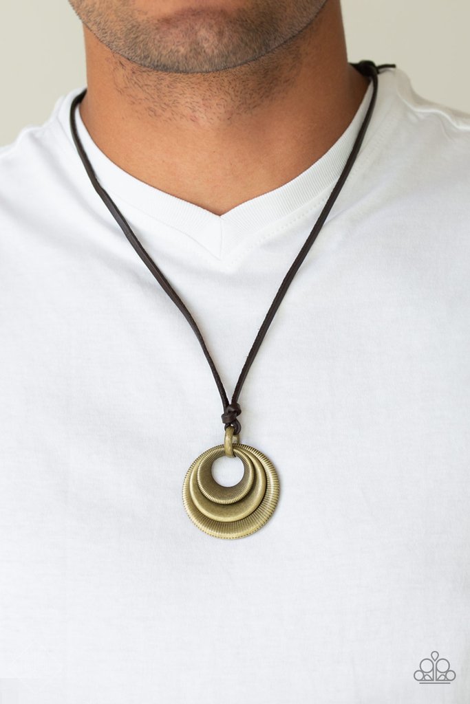 Desert Spiral - Brass Necklace