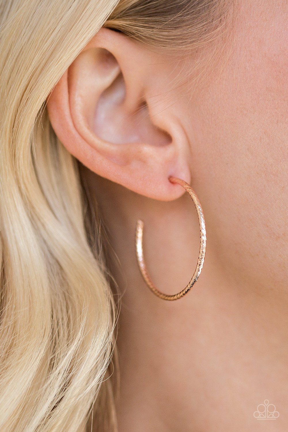 Rose Gold HOOP, Line, and Sinker Earrings