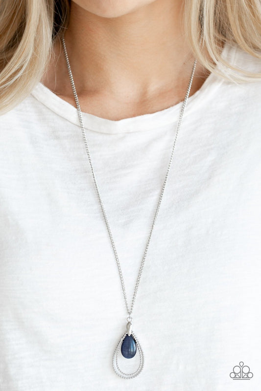 Teardrop Tranquility - Blue Necklace
