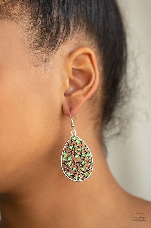 Green Dazzling Dew Earrings
