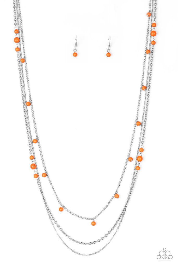 Orange Laying The Groundwork Necklace