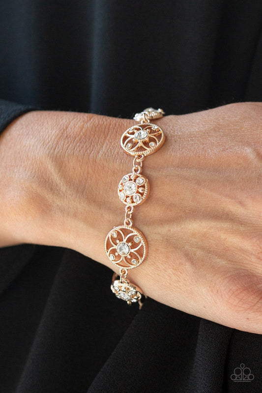 Rose Gold Flowery Fashion Bracelet