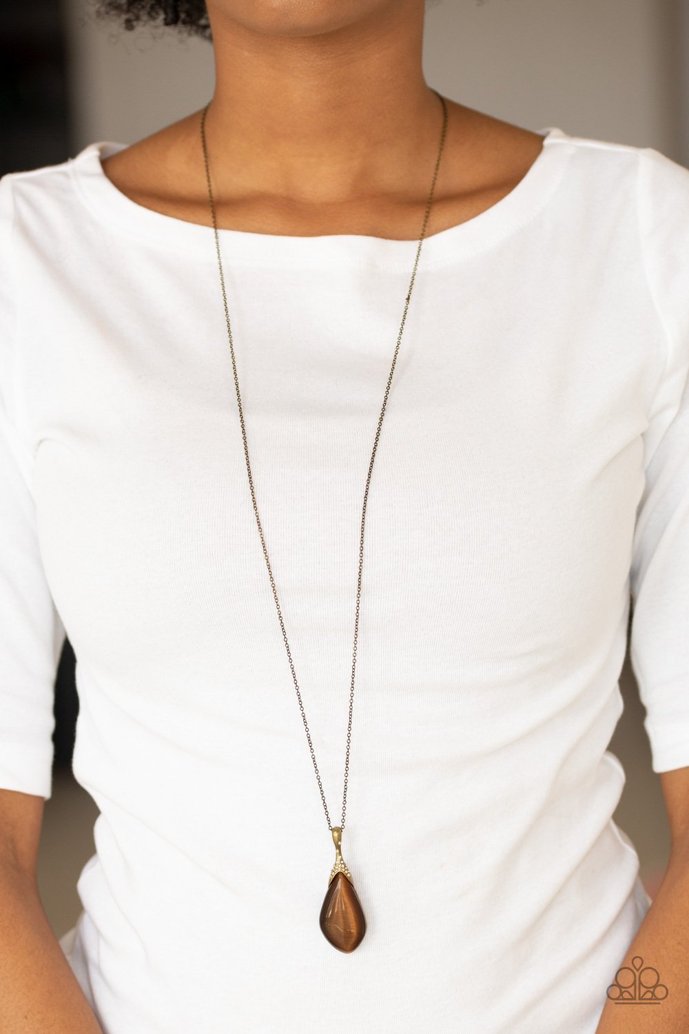 Friends In GLOW Places - Brass Necklace