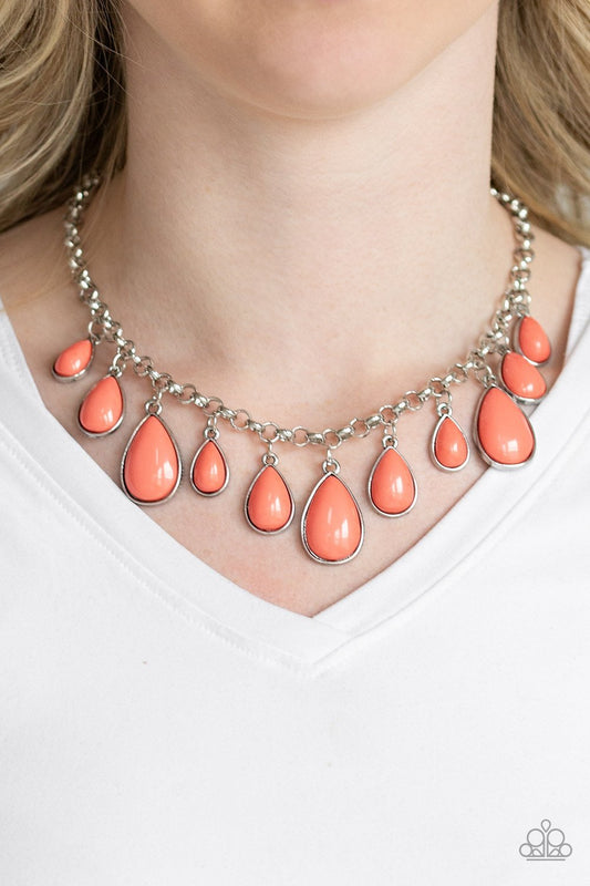 Orange Jaw-Dropping Diva Necklace