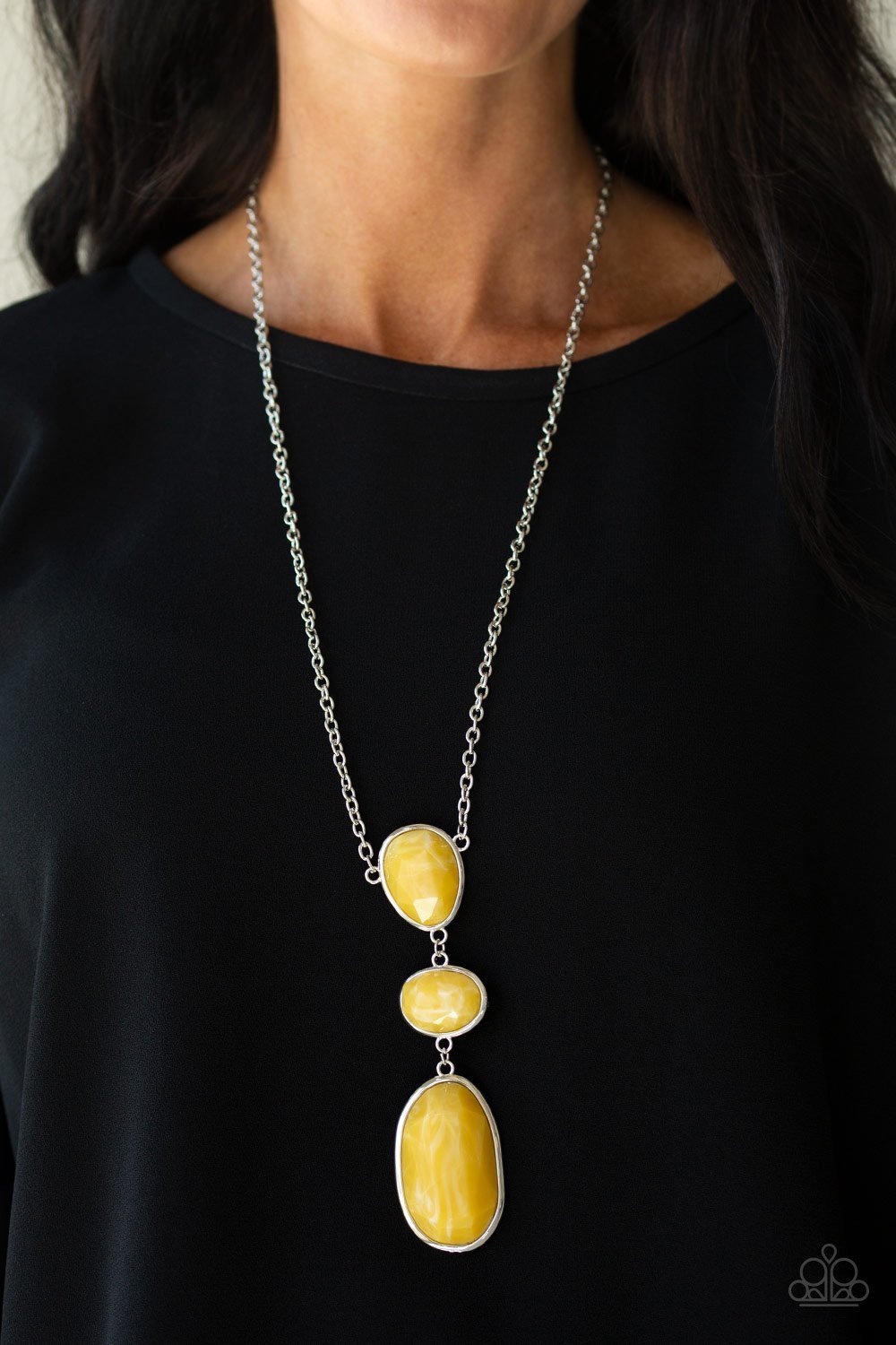 Yellow Making an Impact Necklace