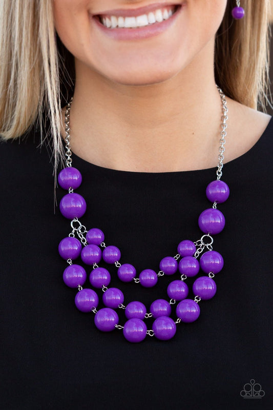 Purple Miss Pop-YOU-larity Necklace