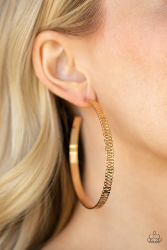 Gold Retro Rebellion  Earrings